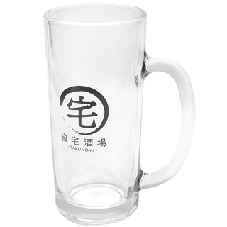 又敗家 日本製SUN ART自宅酒場330cc生啤酒杯帶把SAN3902居酒屋氛圍經典扎啤杯宅在家TAKUNOMI玻璃杯