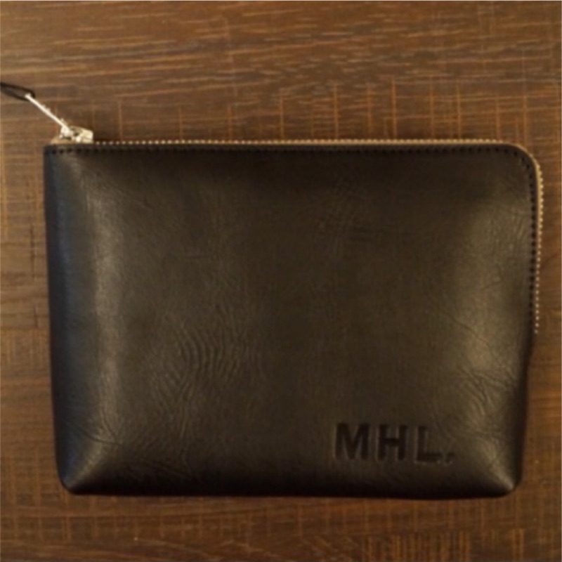 Margaret Howell MHL. Basic Leather 真皮收納包/黑色| 蝦皮購物