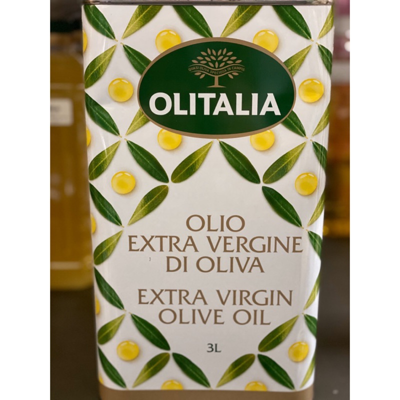 芍芍香氛精油 奧利塔Olitalia(三公升原裝鐵桶)初榨橄欖油/純橄欖油
