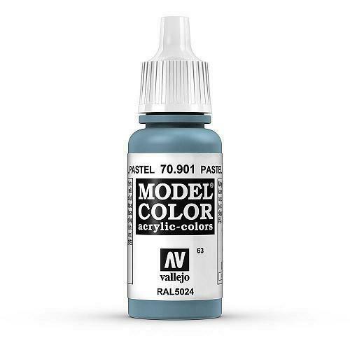 Acrylicos Vallejo 模型色彩 Model Color 063 70901 粉彩藍色 17ml