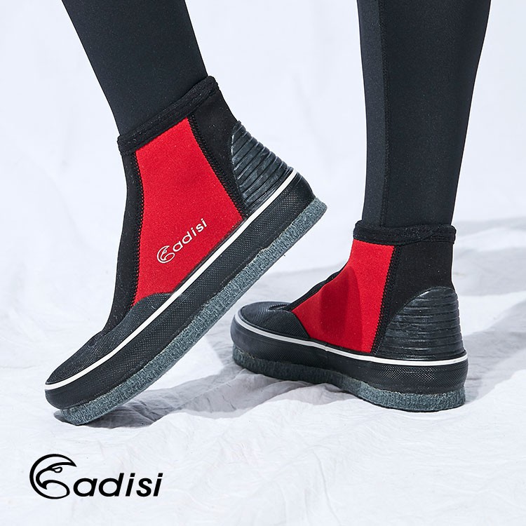 ADISI 短筒潛水鞋 AS11107【黑紅】 / 溯溪鞋 浮潛 膠鞋