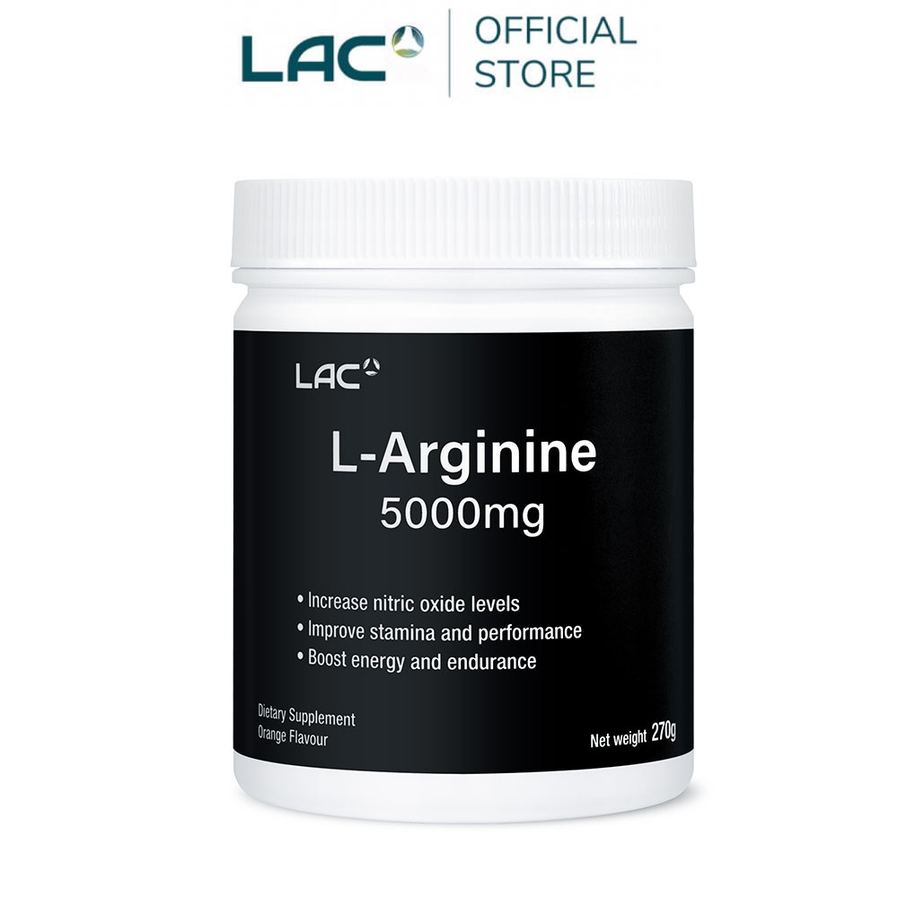 【LAC利維喜】精胺酸粉末 270克-柑橘口味(L-Arginine 5000mg)