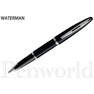 【Penworld】法國製 WATERMAN威迪文 頂級海洋純黑白夾鋼筆 18K/F尖 W0293970