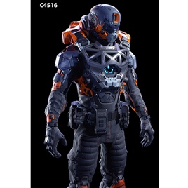 電子素材---科幻機械戰士人物角色3D max模型渲染fbx建模obj設計maya素材下載