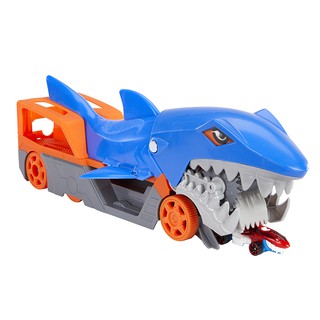 Mattel 風火輪暴食鯊魚收納卡車(附1臺車)Hot Wheels 風火輪 1:64 小汽車 正版 美泰兒
