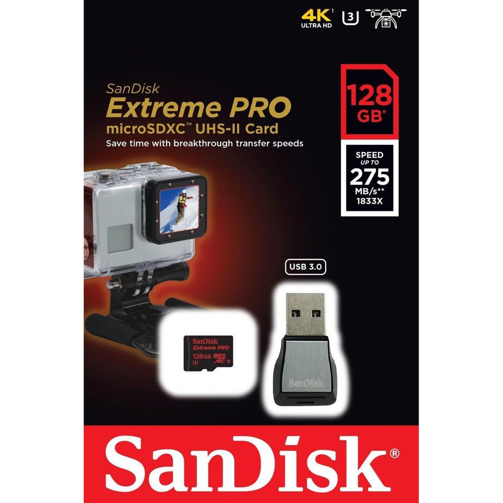 公司貨 SanDisk Extreme PRO microSDXC UHS-II 記憶卡 128GB