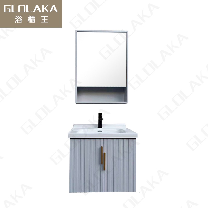 浴櫃王glolaka 異國風情方鏡浴櫃組3113l 60 灰 浴室鏡櫃衛浴櫃洗手盆洗臉盆浴室收納櫃衛浴設備 蝦皮購物