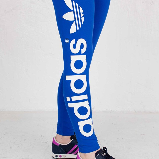 adidas TREFOIL LEGGING 緊身褲 藍色 38