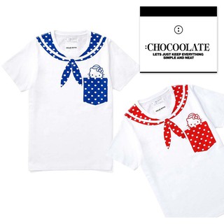 親子裝:White Chocoolate x Hello Kitty絕版全新聯名水手紅藍T恤（還有小朋友尺寸）