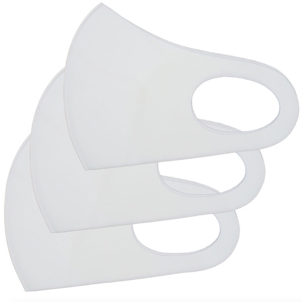 愛森林 日本進口 彩繪 素色布口罩 - 白色 單片（日本製）