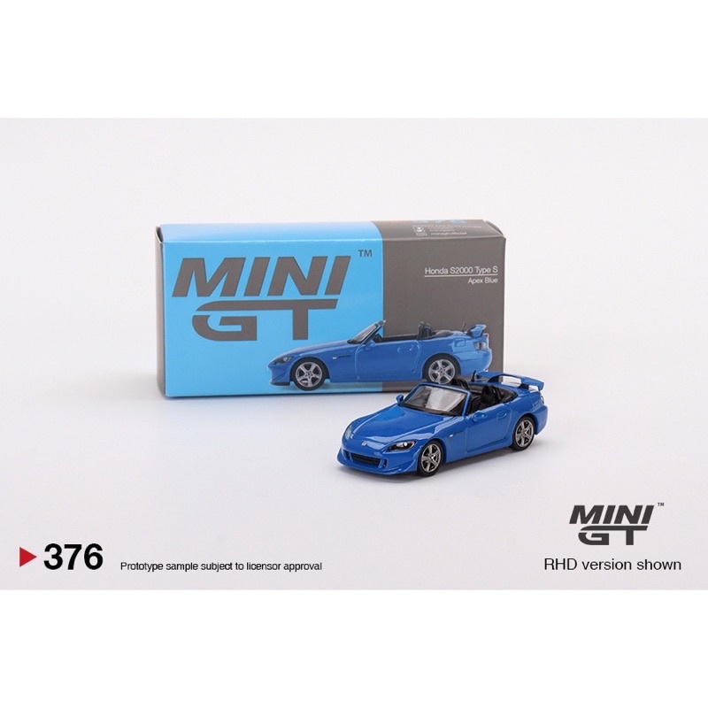 《賽鋒模型》現貨 MiniGT 1/64 Honda S2000 (AP2) Type S Apex Blue #376