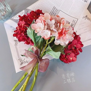 臺灣現貨🌸 小清新 模擬繡球花 仿真花 永生花 INS韓國 花圈 多色 保鮮花 擺拍 乾燥花配草 居家裝飾 背景 婚禮