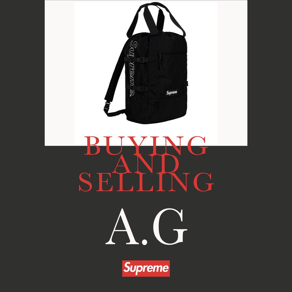 《A.G代購》父親節特惠 Supreme Tote backpack 19SS 托特後背包 黑色 經典 box logo