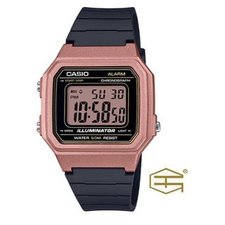 【天龜 】CASIO 簡約復古 方形數字大型液晶錶面 W-217HM-5A