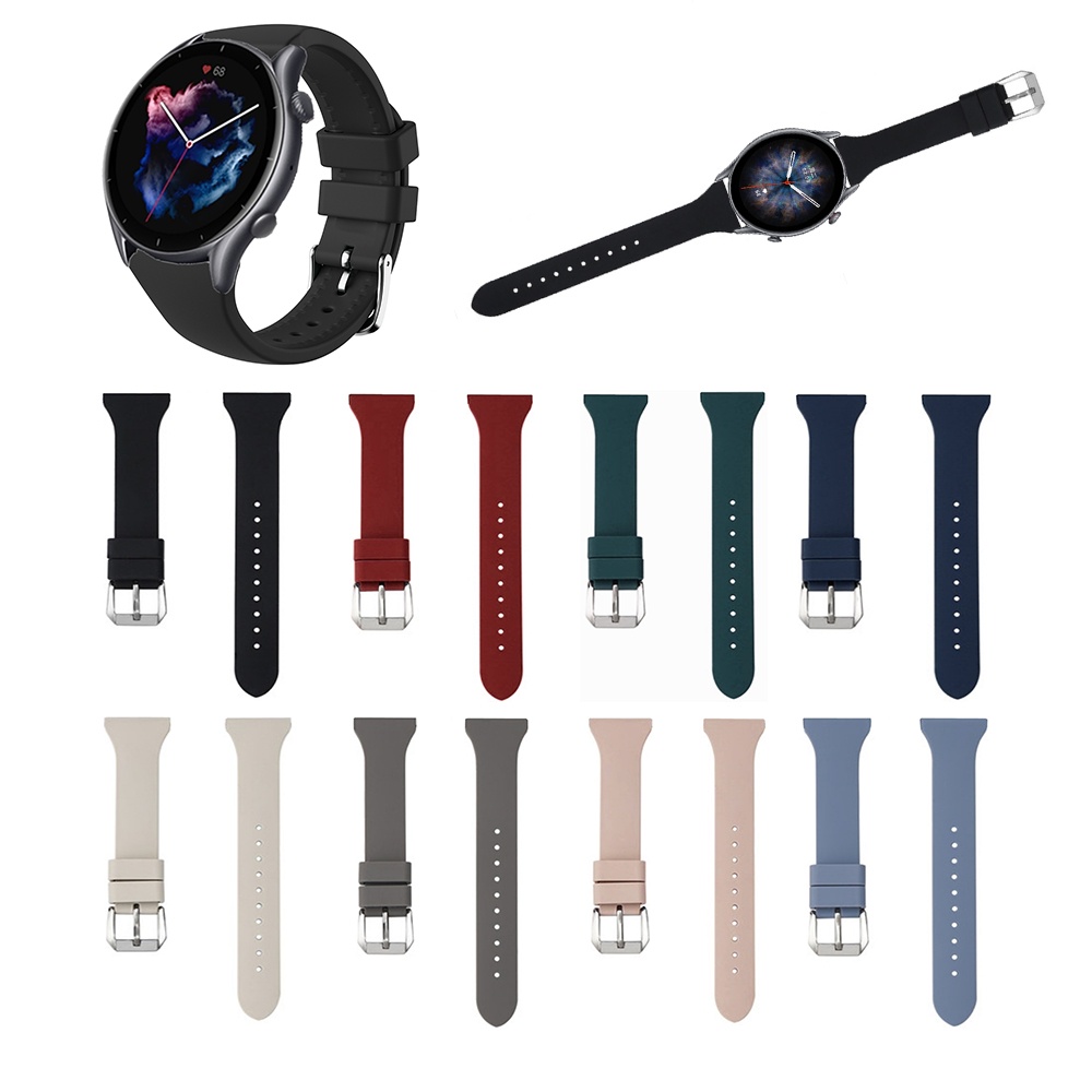 22mm通用錶帶 適用 華米Amazfit GTR 3 3 pro矽膠錶帶  華為watch GT 3  小蠻腰 針釦錶