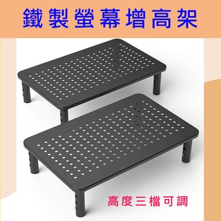臺灣現貨 螢幕增高架 加粗款 鐵製 三檔高度調節 電腦架 電腦螢幕架 筆電架 廚房置物架 微波爐架 列表機架 置物架