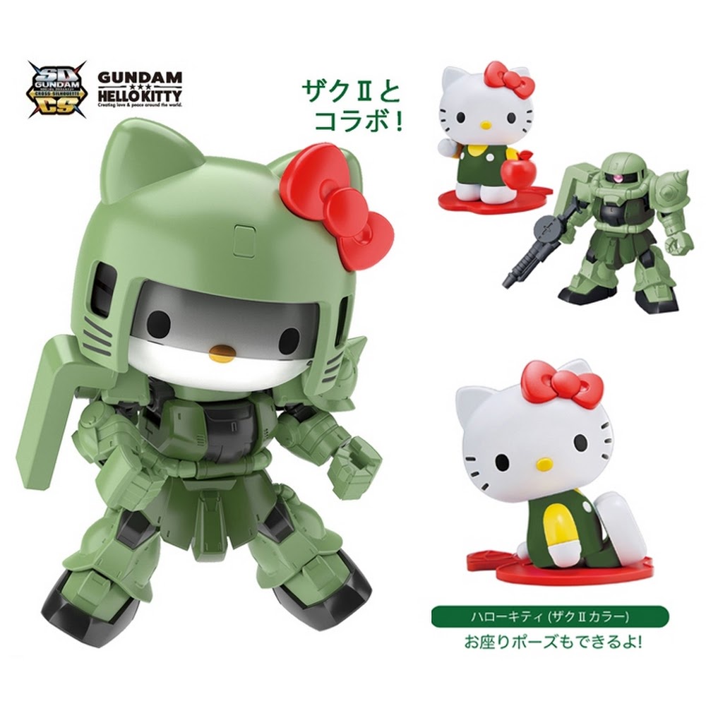 BANDAI SDCS 薩克II MS-06 Zaku II x 凱蒂貓HELLO KITTY 組裝模型 (61030)