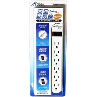 明家1開6插6呎延長線3P/15A 607-6