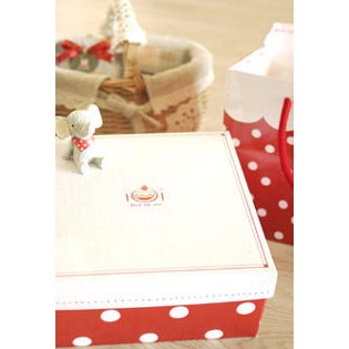 [現貨]小紅帽 6吋盒 盒+袋 組合價 蛋糕盒 乳酪盒 紙盒 外帶盒 禮盒 包裝盒 糖果餅乾盒 婚禮【C033】