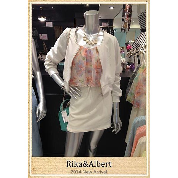 日本連線Rika R&amp;A 渲染雪紡細肩帶窄裙洋裝