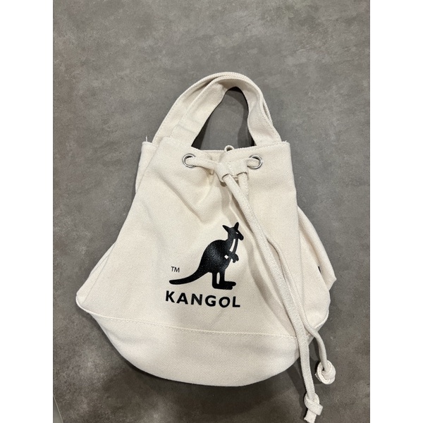 Kangol 帆布 圓筒袋 水桶包 斜背包 手提包
