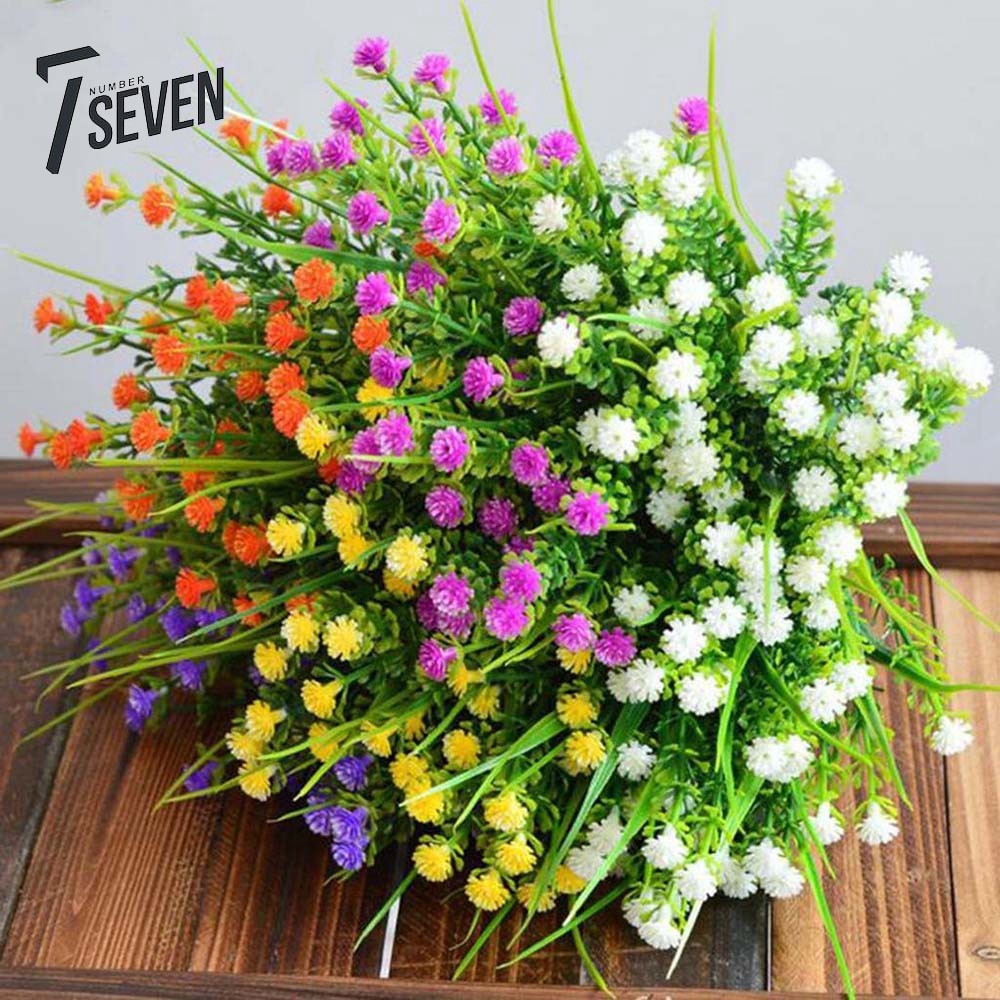 模擬塑膠假花滿天星膠花小薔薇模擬花束滿天星室外花槽裝飾小花 蝦皮購物