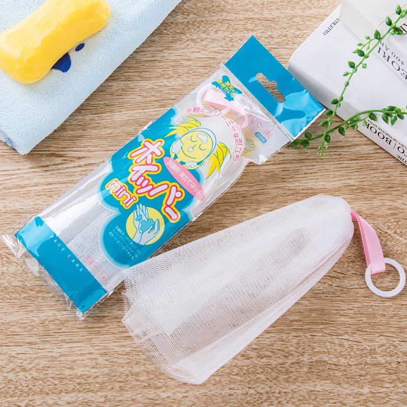 日本 沐浴洗臉美容工具 潔面乳洗臉手工皂起泡網 打泡沫網 香皂袋   肥皂網