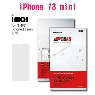 免運 "iMos" 3SAS 雷射切割完美貼合螢幕保護貼 iPhone 13 mini (5.4吋) 正面 背面
