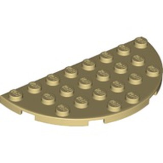 磚家 LEGO 樂高 砂色 半圓型薄板 平板 Plate Round Corner 4x8 Double 22888
