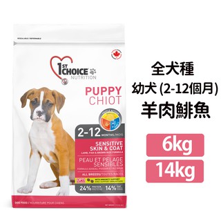 免運【1st Choice 瑪丁】全犬種幼犬 低過敏羊肉鯡魚 6kg/14kg
