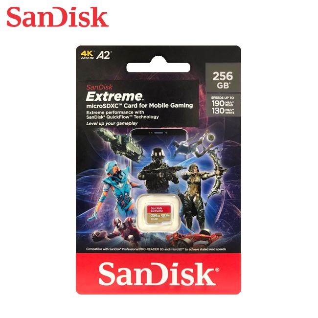 SanDisk Extreme 電競 手機 手遊專用 32G 64G 128G 256G A2 microSD 記憶卡
