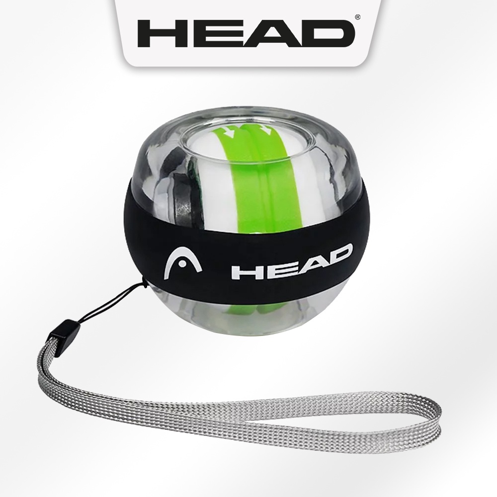 HEAD海德 炫彩螺旋腕力球 單色LED燈 手腕帶 止滑矽膠 免裝電池 腕力抓握力 腕力球