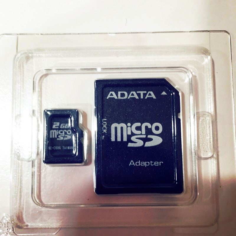 1組2張 二手 SD記憶卡2GB 附轉接卡 SanDisk