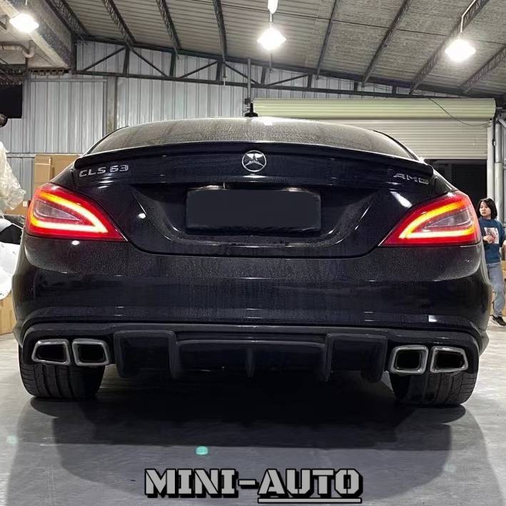 MINI-AUTO☑️ CLS63 R款 碳纖維後中包套件 後保桿下巴改裝 2011＋ BENZ W218 副廠 賓士