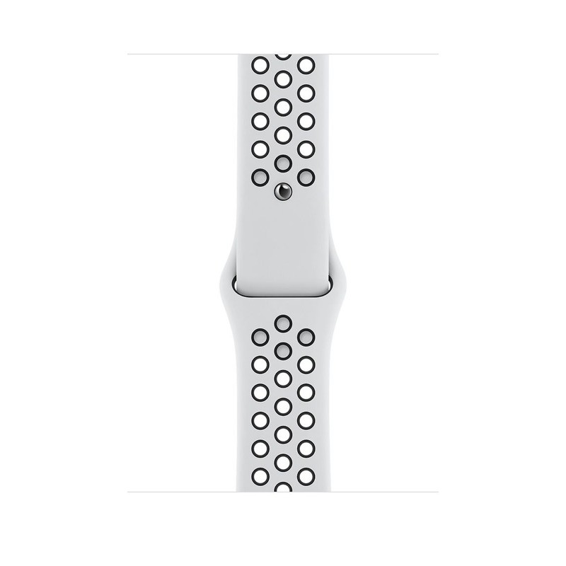 Apple Watch 錶帶 44 公釐 Pure Platinum 配黑色 Nike 運動型錶帶