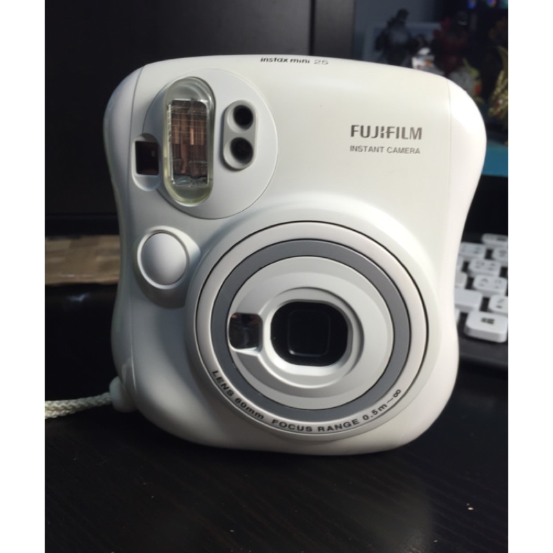 富士Instax- MINI25拍立得相機-FUJIFILM-全白-付原廠防塵套-誠可議