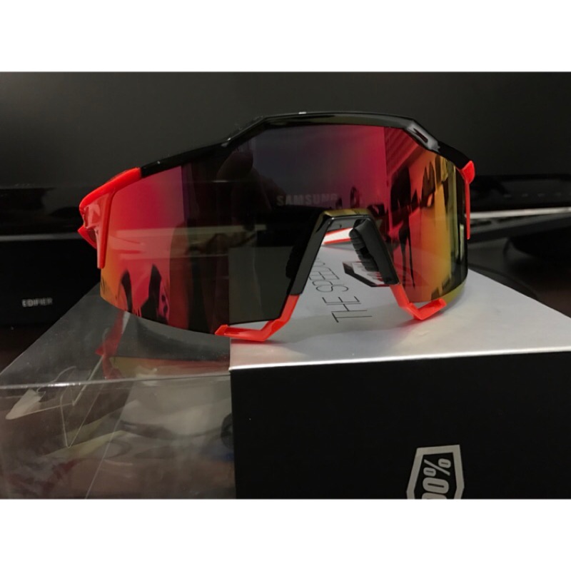 100% Speedcraft LL Fire Red - Red Mirror Lens