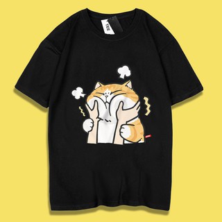 JZ TEE 捏臉-橘貓印花衣服短袖T恤S~2XL 男女通用版型