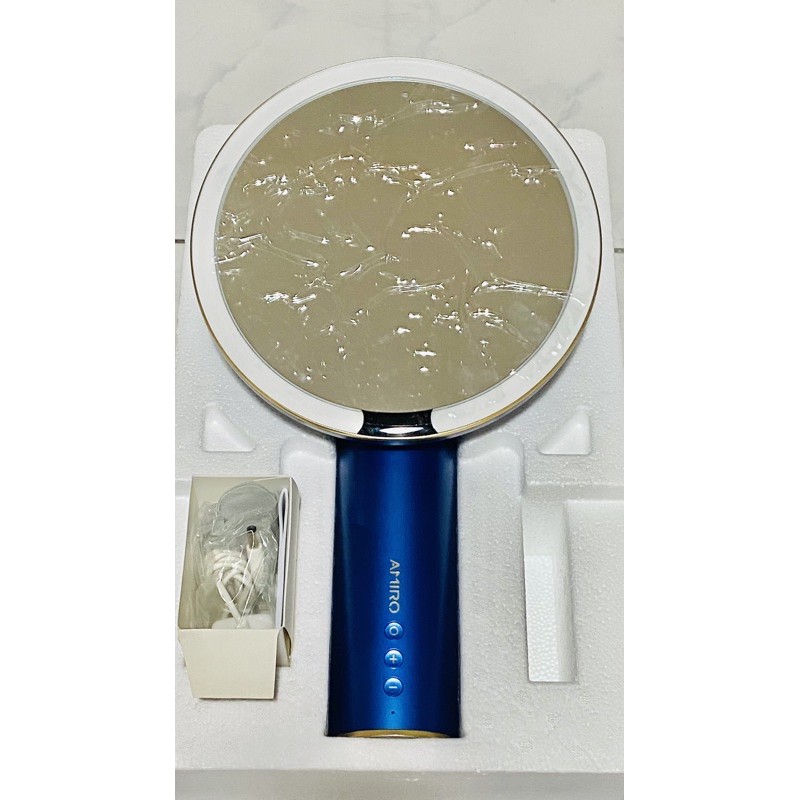 AMIRO LED化妝鏡- 奢華藍 無線版（二手）