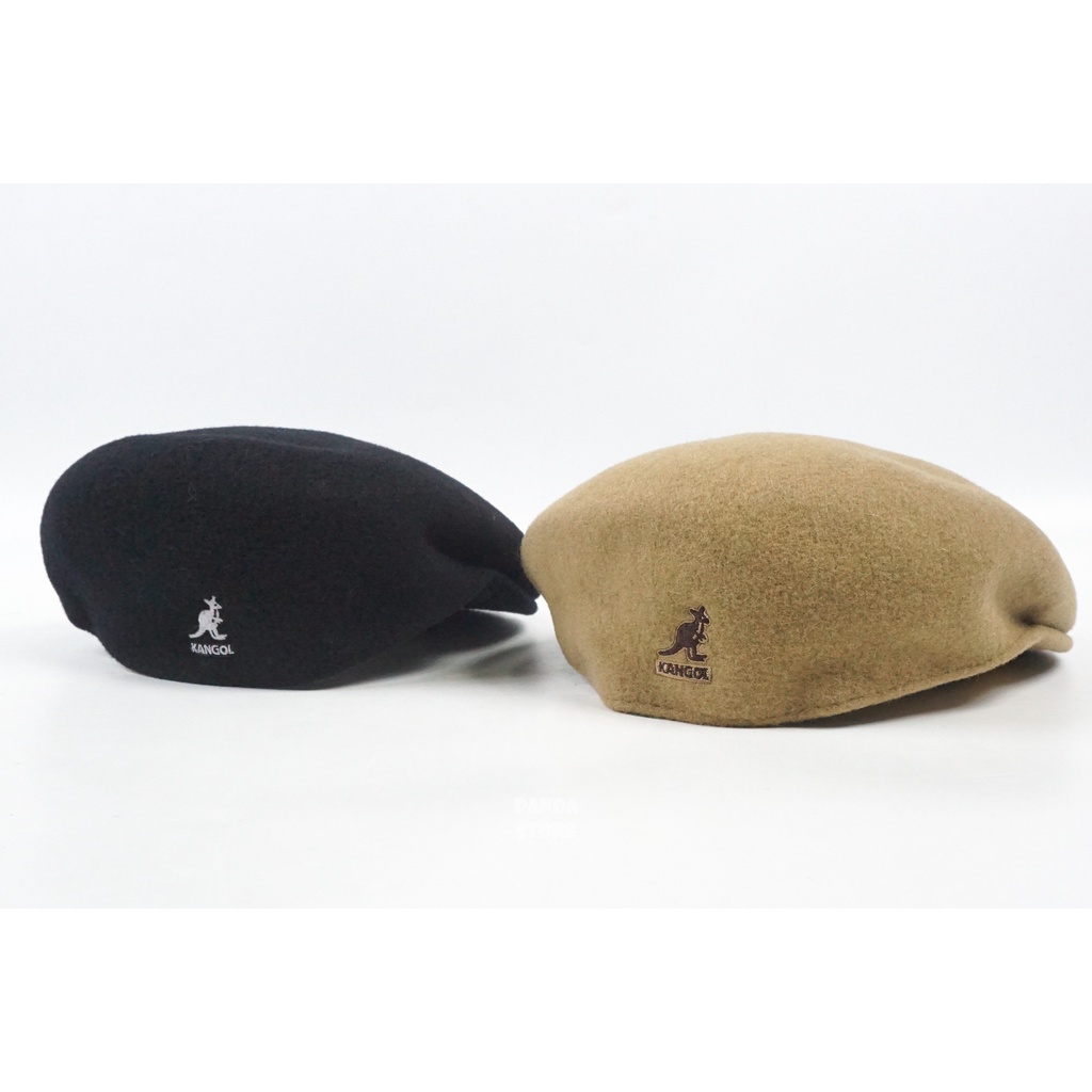 胖達）KANGOL 袋鼠 504 WOOL 羊毛 鴨舌帽 小偷帽 帽子 黑 卡其 男女