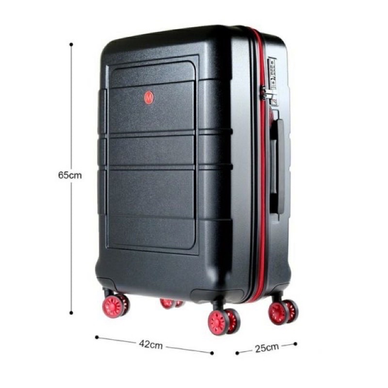 全新 瑞士國鐵 MONDAINE 輕量化 PET材質行李箱 24吋 閃耀黑