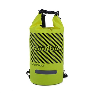 Fairrain 頑咖多用途防水桶包 黃色 15L 雙肩 可拆式背帶 防水袋 漂流袋 防水桶包 超大空間收納便利防水包