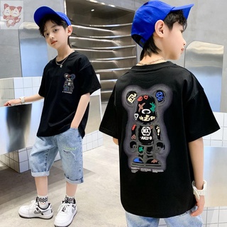 小花貓童裝 男童短T 男孩夏裝 兒童服飾兒童裝中大男童夏裝短袖T恤2022新款夏季純棉洋氣時髦ins上衣潮牌