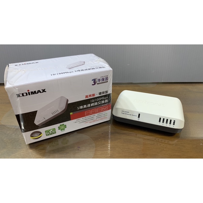 ［二手] EDIMAX 10/100Mbps 5埠高速網路交換器 ES-3205P