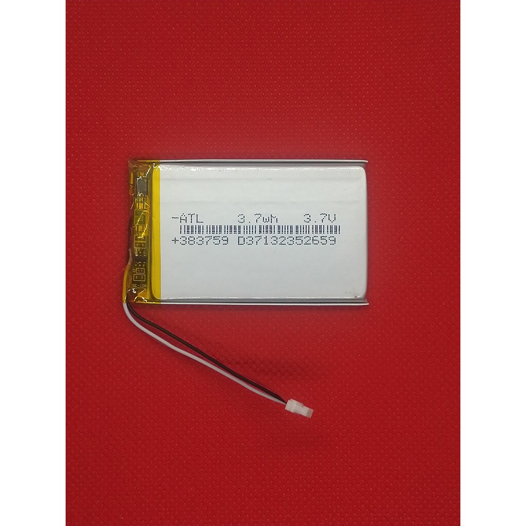 【手機寶貝】383759 電池 3.7v 鋰聚合物電池 行車記錄器電池 空拍機電池 導航電池 三線帶接頭