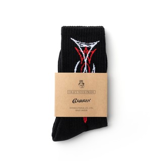 【CABRON】PINSTRIPE HI Crew socks 美式彩繪拉線中筒襪