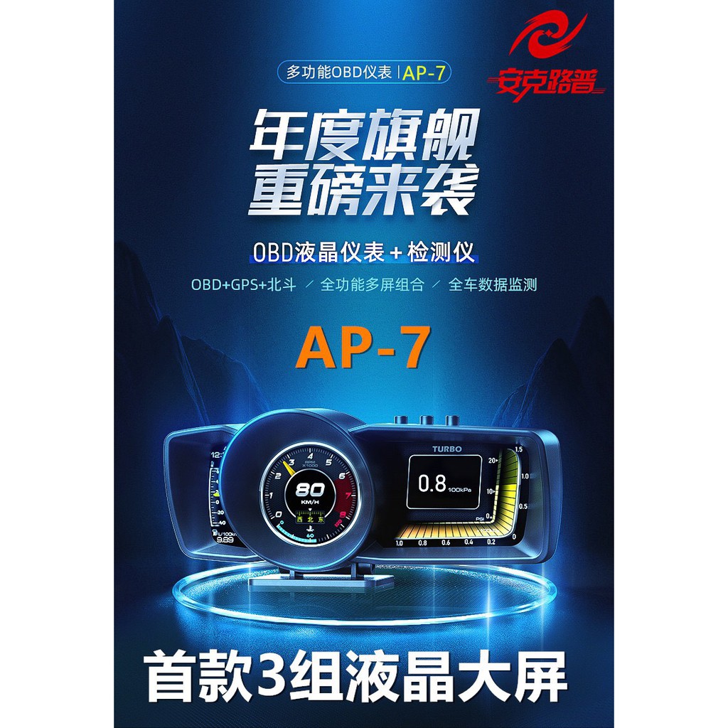 ACCLOPE AP-7 現貨 公司貨免運 一年保 HUD  OBD2 OBD GPS 水溫錶 渦輪錶 抬頭顯示器