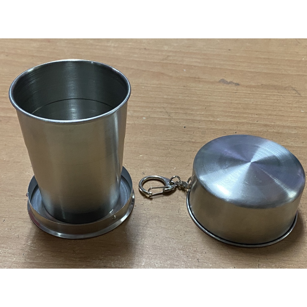 火雞TtH 三折式 環保攜帶型鋼杯 茶杯 無磁性不鏽鋼杯 攜帶式伸縮不銹鋼杯