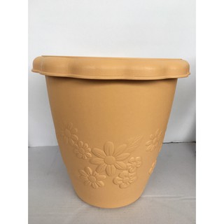 《黑咪醬の家》品名：花兒姿花盆30CM (長槽/塑膠盆/圓盆/種植/園藝資材/庭園/馬卡龍/造景/培養)