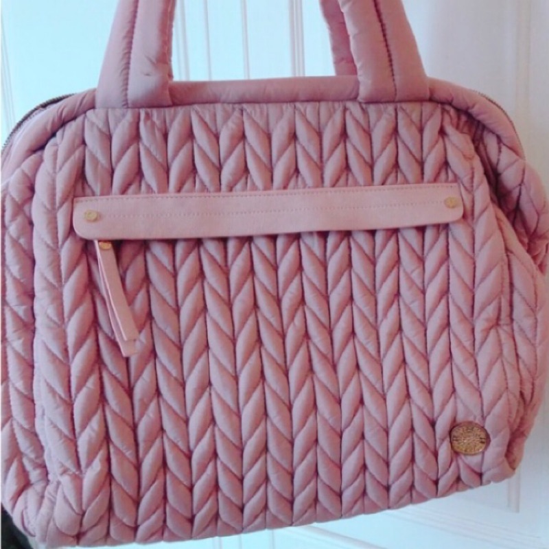 可面交8.5新 HAPP dusty rose Paige carryall 媽媽包 空氣包 happ